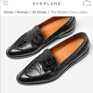 Everlane Modern Croc Loafer black 6.5
